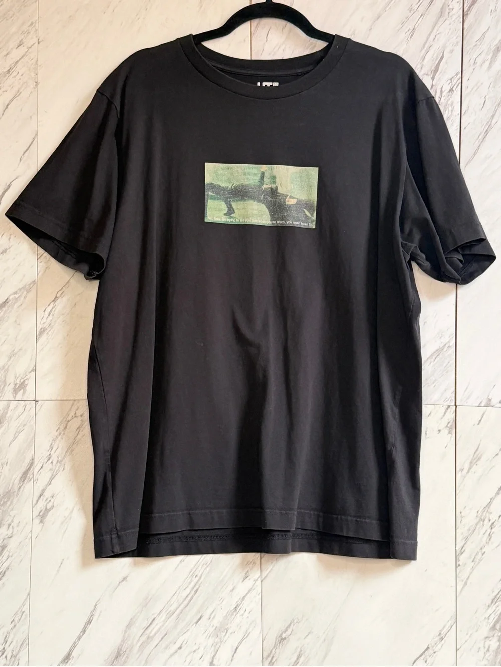 Uniqlo Matrix UT Graphic Black Neo Bullet Time Double Sided Tee Size XL - Picture 3 of 7